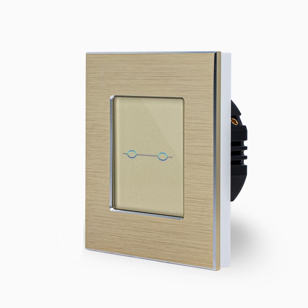LUXUS-TIME Aluminium 2-facher Touch-Wechsel-/Kreuzschalter Gold LXBA1/702S-13