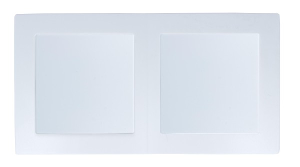 LINA Lichtschalter Lichtschalter 2 Fach Ein/Aus VDE für Unterputz weiß mit Rahmen 