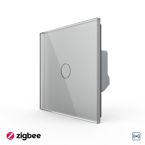 Livolo einfaches ZigBee Lichtschalter-Modul mit Glasblende in Grau