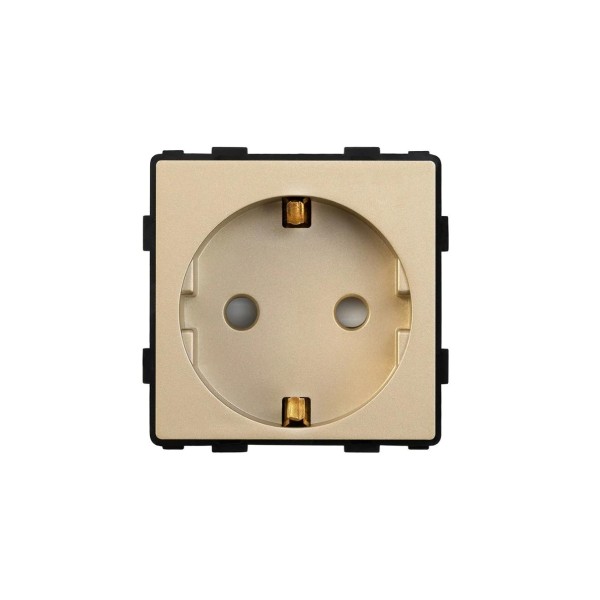 LUXUS-TIME Steckdose Modul in Gold LX-71-13