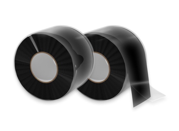 2x Silikonband Isolierband Abdichtband selbstverschweißend, schwarz, 3m x 38mm