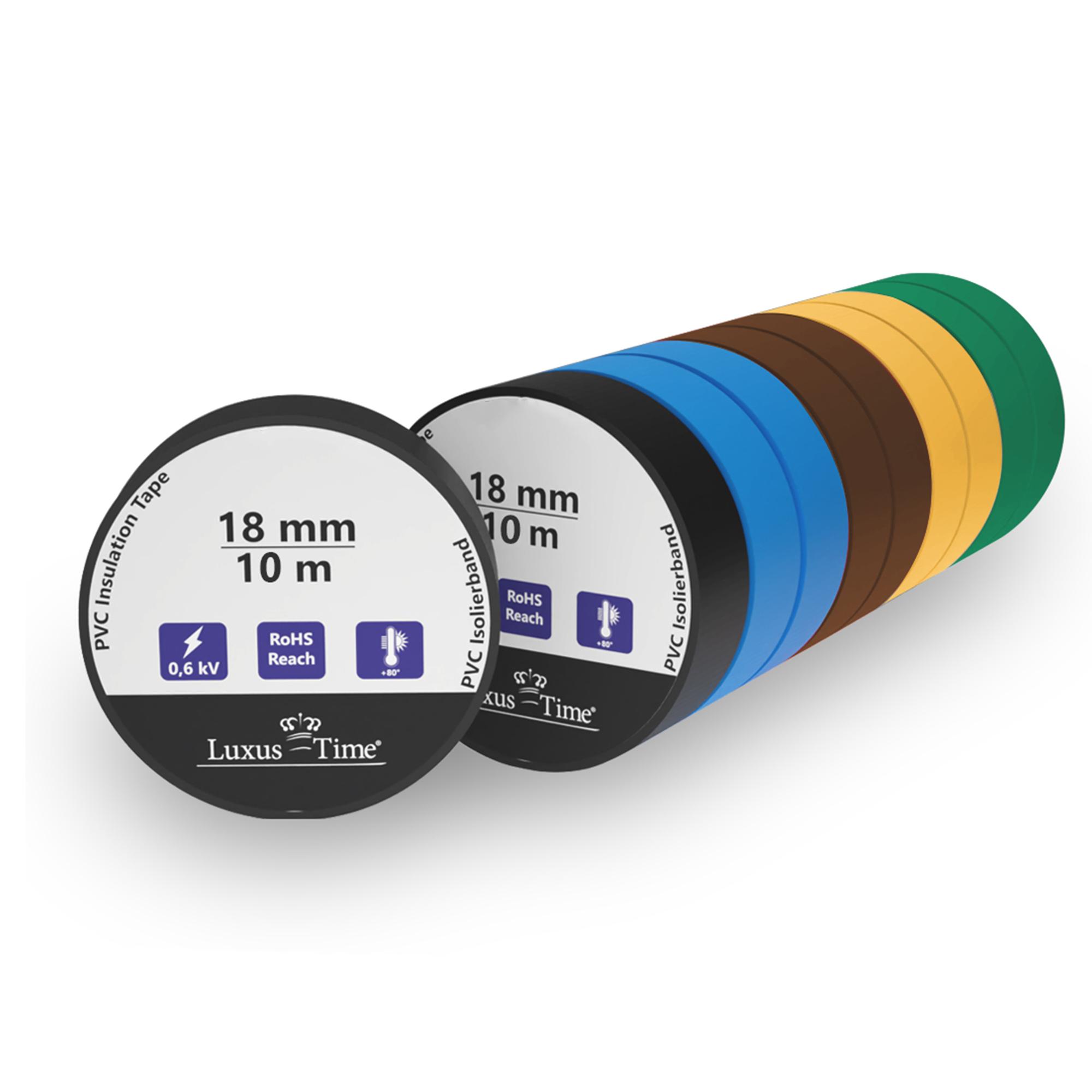 Lux Isolierband 11m x 18mm Elektro Klebeband Kabel Isolierband Tape PVC KFZ 