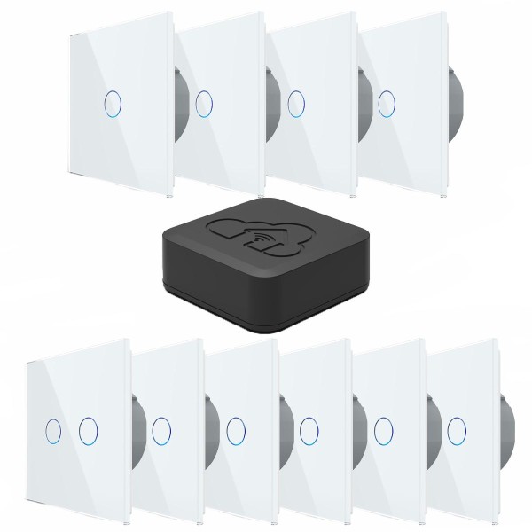 Smart Home Starterpaket-5 in weiß (Auswahl an Schaltern) LIVOLO Funk 