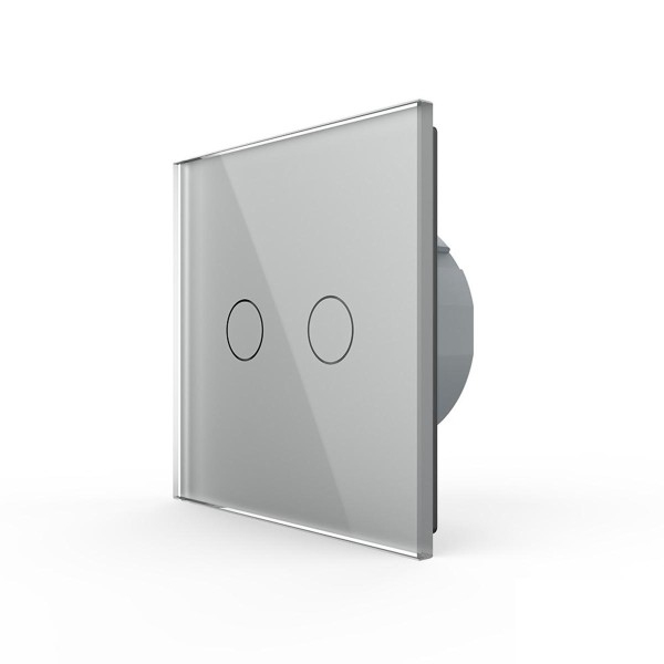 LIVOLO Zweifacher Taster für ein intelligentes Haus VL-C702IH-15 Grau