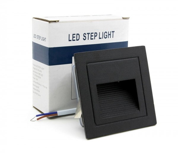 5x LED Außen Treppenbeleuchtung IP65 Schutz 3W für AUSSEN Außenleuchte Leuchte Schwarz