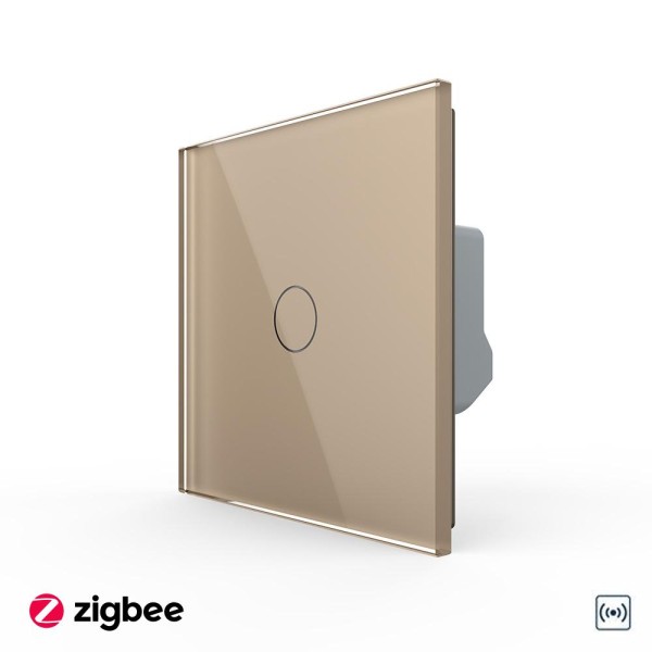 Livolo einfaches ZigBee Lichtschalter-Modul mit Glasblende in Gold