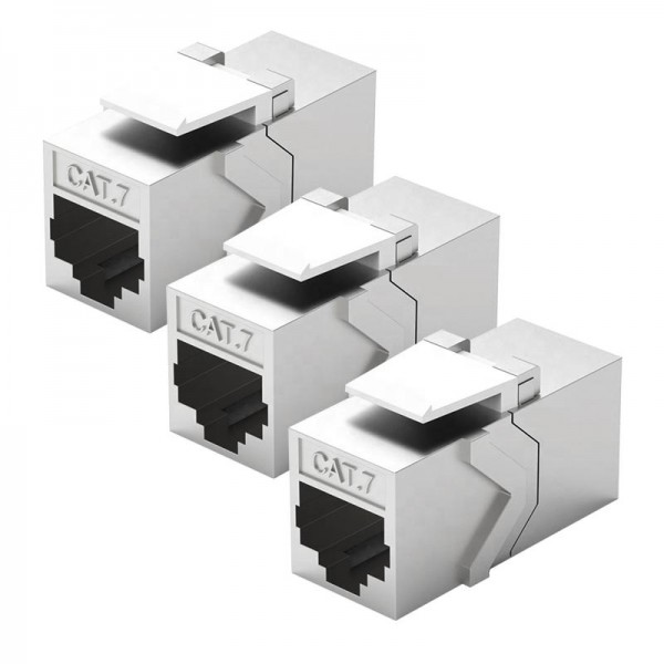 3x CAT7 RJ45 Kupplung LAN Verbinder Ethernet Kabel Patchkabel Netzwerkkabel Adapter