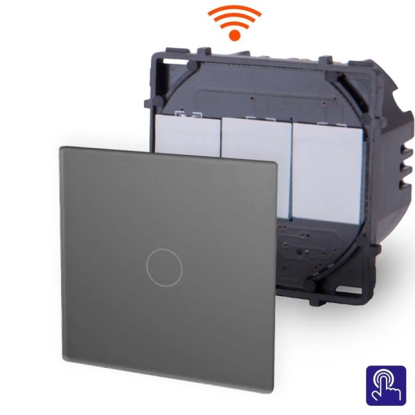 POINT 1-faches Touch-WiFi-Lichtschalter-Modul WLAN Grau PWM1-15