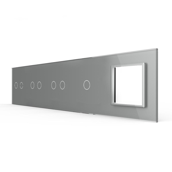 5-fache Blende 4 Touch-Schalter + 1 Modul Grau VL-C7-C2/C2/C2/C1/SR-15 LIVOLO