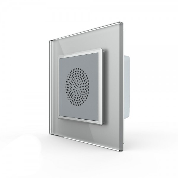 LIVOLO Bluetooth Lautsprecher für Unterputz inkl. Glasrahmen VL-C7-LY-03-15 Grau