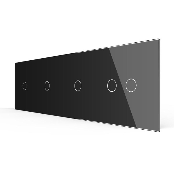 Livolo Glasblende für vier Touch-Schalter in schwarz VL-C7-C1-C1-C1-C2-12