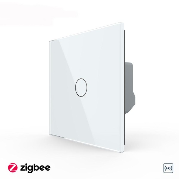 Livolo einfaches ZigBee Lichtschalter-Modul mit Glasblende in Weiß