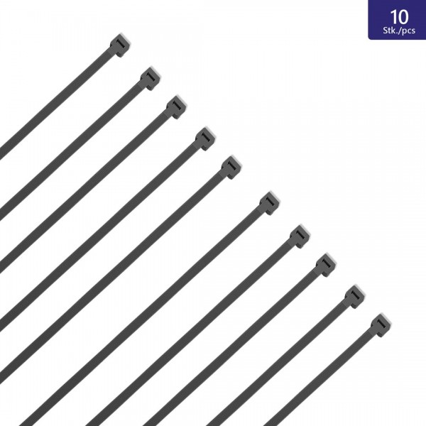 10 Stück Kabelbinder Schwarz, UV beständig Größe: 9X920mm