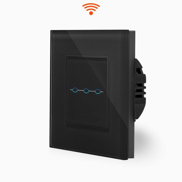 LUX Glas Touch WiFi Jalousieschalter WLAN Rollladenschalter in Schwarz