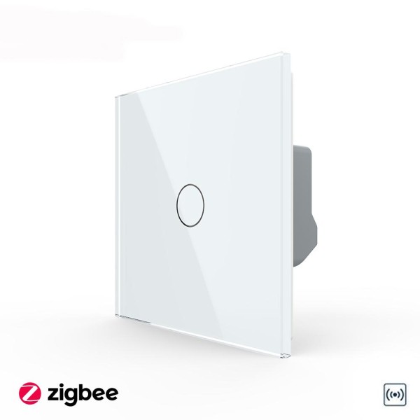 Livolo einfaches ZigBee Lichtschalter-Modul mit Glasblende in Weiß