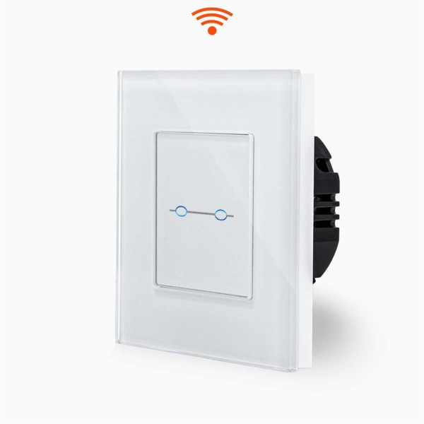 LUX Glas Touch WiFi Serien Lichtschalter WLAN 2-weg in Weiß