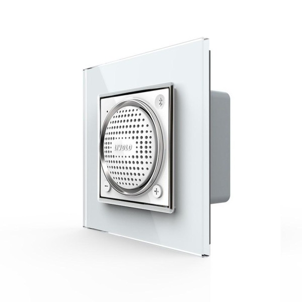 LIVOLO Bluetooth Lautsprecher mit Glasrahmen Glas Weiß VL-FCF-2WP-11-SR-11