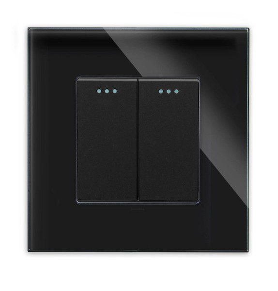 LUX Wipp Steckdosen Lichtschalter Schalter Wechselschalter Glasrahmen Weiß 4099 