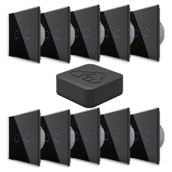 Smart Home Starterpaket-2 in schwarz (Rolladenschalter) LIVOLO Funk |  Livolo Starterpakete | SALE % | Luxus Time Shop