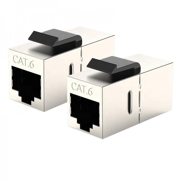 2x CAT6 RJ45 Kupplung LAN Verbinder Ethernet Kabel Patchkabel Netzwerkkabel Adapter LW-AD-C6S