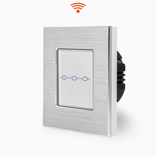LUX Aluminium Touch WiFi Jalousieschalter WLAN Rollladenschalter in Weiß 